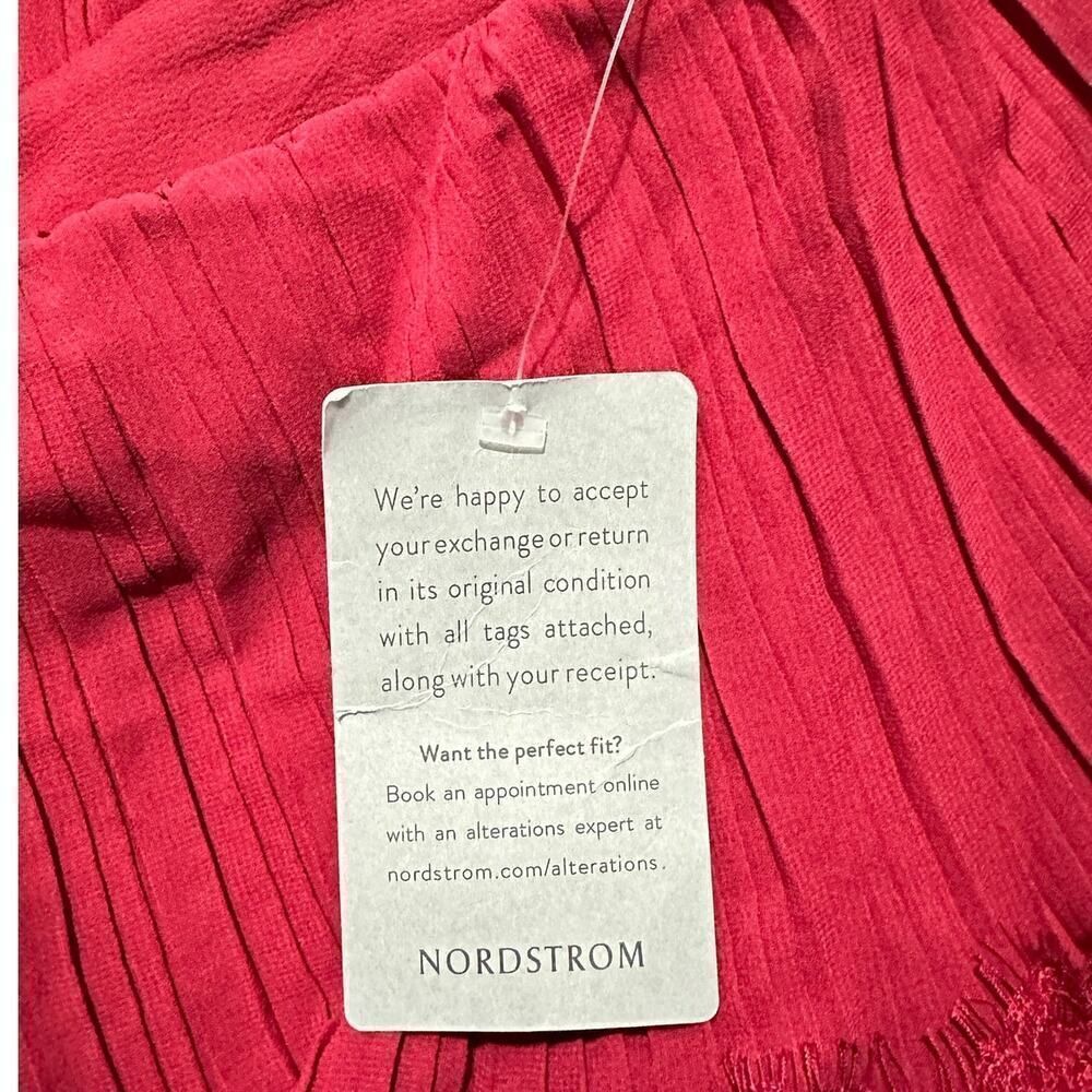 Lulus Came for Cocktails Midi Dress Women's Small Red Lace Tiered Sleeveless - Picture 10 of 11